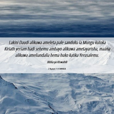 Picture 06 - 2 Nyakati 1:4 SWHULB - Lakini Daudi alikuwa ameleta pale sanduku la - Bible Verse Picture