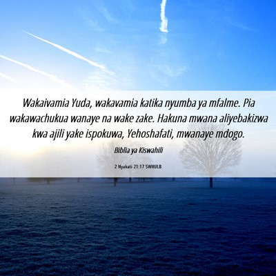 Picture 06 - 2 Nyakati 21:17 SWHULB - Wakaivamia Yuda, wakavamia katika nyumba ya - Bible Verse Picture