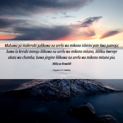 Picture 06 - 2 Nyakati 3:11 SWHULB - Mabawa ya makerubi yalikuwa na urefu wa mikono - Bible Verse Picture