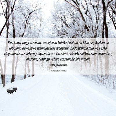 Picture 06 - 2 Nyakati 30:18 SWHULB - Kwa kuwa wingi wa watu, wengi wao kutoka Efraimu - Bible Verse Picture