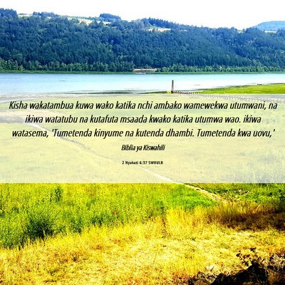 Picture 06 - 2 Nyakati 6:37 SWHULB - Kisha wakatambua kuwa wako katika nchi ambako - Bible Verse Picture