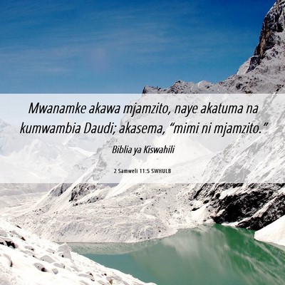 Picture 06 - 2 Samweli 11:5 SWHULB - Mwanamke akawa mjamzito, naye akatuma na - Bible Verse Picture