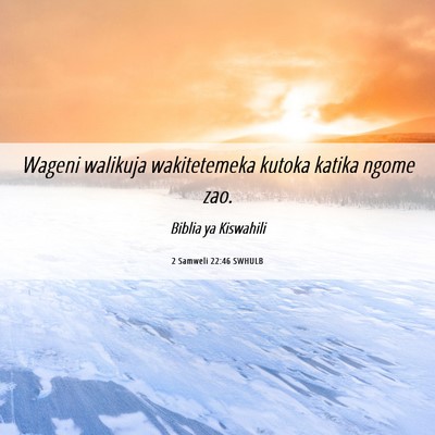 Picture 06 - 2 Samweli 22:46 SWHULB - Wageni walikuja wakitetemeka kutoka katika ngome - Bible Verse Picture