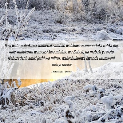 Picture 06 - 2 Wafalme 25:11 SWHULB - Basi watu waliokuwa wamebaki ambao walikuwa - Bible Verse Picture