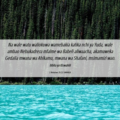 Picture 06 - 2 Wafalme 25:22 SWHULB - Na wale watu waliokuwa wamebakia katika nchi ya - Bible Verse Picture