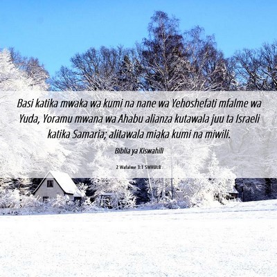 Picture 06 - 2 Wafalme 3:1 SWHULB - Basi katika mwaka wa kumi na nane wa Yehoshefati - Bible Verse Picture