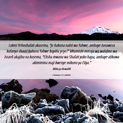 Picture 06 - 2 Wafalme 3:11 SWHULB - Lakini Yehoshafati akasema, “je hakuna nabii wa - Bible Verse Picture