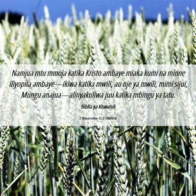 Picture 06 - 2 Wakorintho 12:2 SWHULB - Namjua mtu mmoja katika Kristo ambaye miaka kumi - Bible Verse Picture