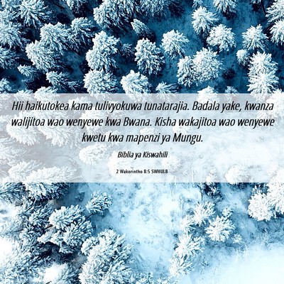Picture 06 - 2 Wakorintho 8:5 SWHULB - Hii haikutokea kama tulivyokuwa tunatarajia. - Bible Verse Picture