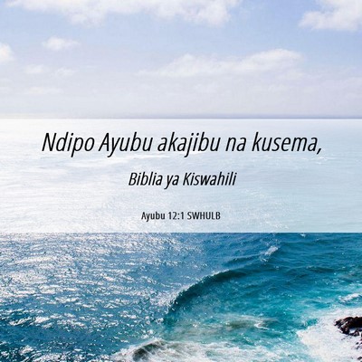 Picture 06 - Ayubu 12:1 SWHULB - Ndipo Ayubu akajibu na - Bible Verse Picture