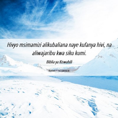 Picture 06 - Danieli 1:14 SWHULB - Hivyo msimamizi alikubaliana naye kufanya hivi, - Bible Verse Picture