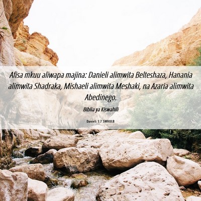 Picture 06 - Danieli 1:7 SWHULB - Afisa mkuu aliwapa majina: Danieli alimwita - Bible Verse Picture