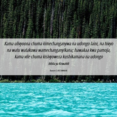 Picture 06 - Danieli 2:43 SWHULB - Kama ulivyoona chuma kimechanganywa na udongo - Bible Verse Picture