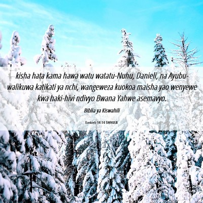 Picture 06 - Ezekieli 14:14 SWHULB - kisha hata kama hawa watu watatu-Nuhu, Danieli, - Bible Verse Picture