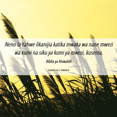 Picture 06 - Ezekieli 24:1 SWHULB - Neno la Yahwe likanijia katika mwaka wa nane - Bible Verse Picture