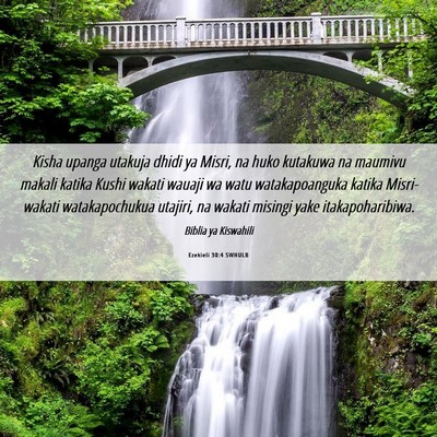 Picture 06 - Ezekieli 30:4 SWHULB - Kisha upanga utakuja dhidi ya Misri, na huko - Bible Verse Picture