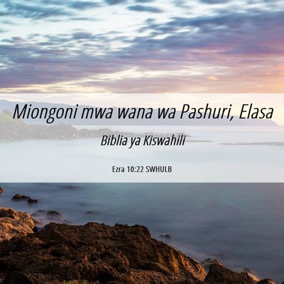 Picture 06 - Ezra 10:22 SWHULB - Miongoni mwa wana wa Pashuri, - Bible Verse Picture