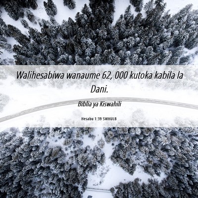 Picture 06 - Hesabu 1:39 SWHULB - Walihesabiwa wanaume 62, 000 kutoka kabila la - Bible Verse Picture