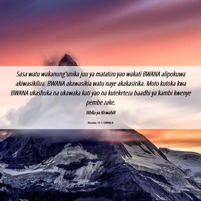 Picture 06 - Hesabu 11:1 SWHULB - Sasa watu wakanung'unika juu ya matatizo yao - Bible Verse Picture