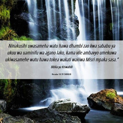 Picture 06 - Hesabu 14:19 SWHULB - Ninakusihi uwasameha watu hawa dhambi zao kwa - Bible Verse Picture