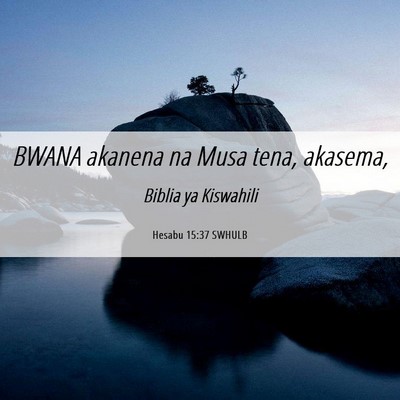Picture 06 - Hesabu 15:37 SWHULB - BWANA akanena na Musa tena, - Bible Verse Picture