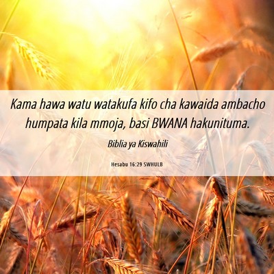Picture 06 - Hesabu 16:29 SWHULB - Kama hawa watu watakufa kifo cha kawaida ambacho - Bible Verse Picture