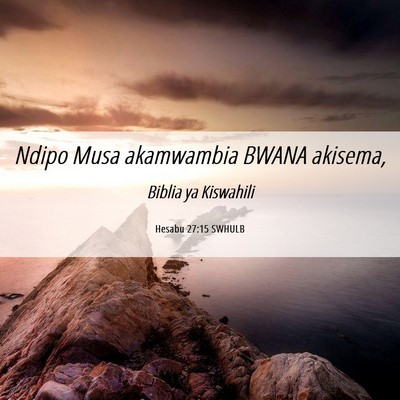 Picture 06 - Hesabu 27:15 SWHULB - Ndipo Musa akamwambia BWANA - Bible Verse Picture