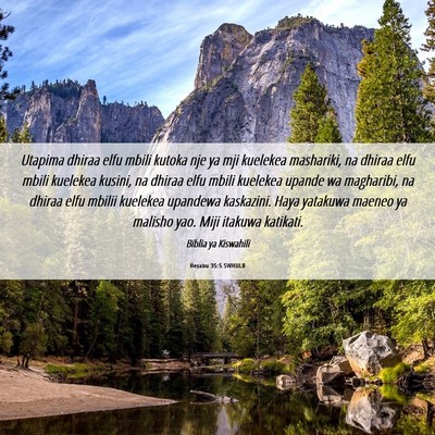 Picture 06 - Hesabu 35:5 SWHULB - Utapima dhiraa elfu mbili kutoka nje ya mji - Bible Verse Picture