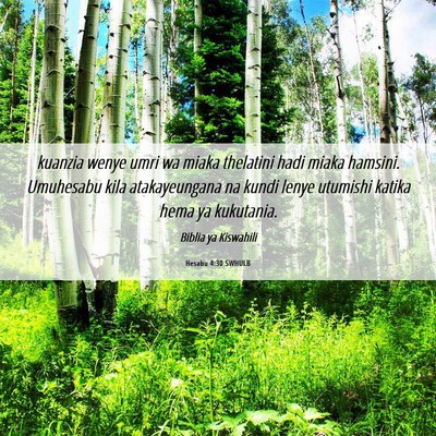 Picture 06 - Hesabu 4:30 SWHULB - kuanzia wenye umri wa miaka thelatini hadi miaka - Bible Verse Picture