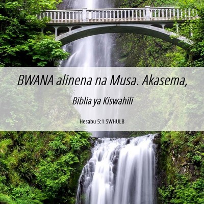 Picture 06 - Hesabu 5:1 SWHULB - BWANA alinena na Musa. - Bible Verse Picture