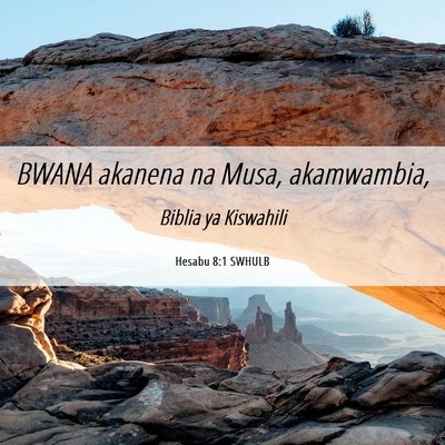 Picture 06 - Hesabu 8:1 SWHULB - BWANA akanena na Musa, - Bible Verse Picture