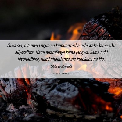 Picture 06 - Hosea 2:3 SWHULB - Ikiwa sio, nitamvua nguo na kumuonyesha uchi wake - Bible Verse Picture