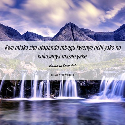 Picture 06 - Kutoka 23:10 SWHULB - Kwa miaka sita utapanda mbegu kwenye nchi yako na - Bible Verse Picture