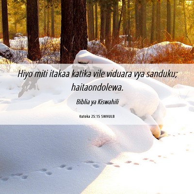 Picture 06 - Kutoka 25:15 SWHULB - Hiyo miti itakaa katika vile viduara vya sanduku; - Bible Verse Picture