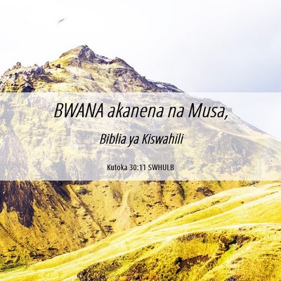 Picture 06 - Kutoka 30:11 SWHULB - BWANA akanena na - Bible Verse Picture