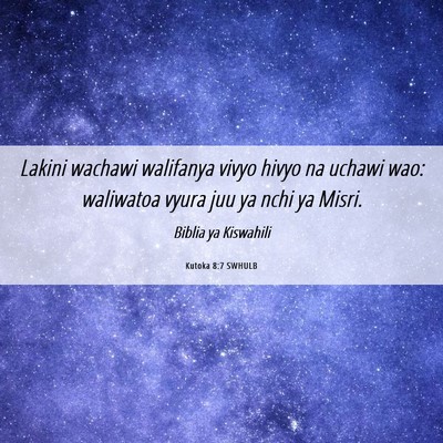 Picture 06 - Kutoka 8:7 SWHULB - Lakini wachawi walifanya vivyo hivyo na uchawi - Bible Verse Picture
