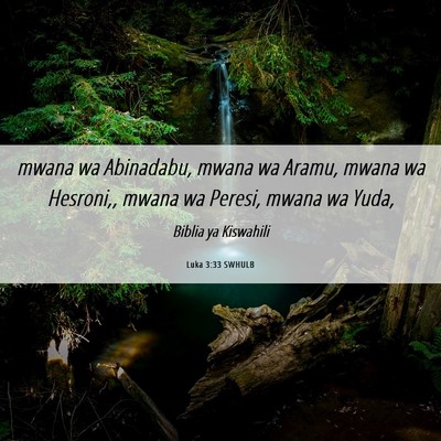 Picture 06 - Luka 3:33 SWHULB - mwana wa Abinadabu, mwana wa Aramu, mwana wa - Bible Verse Picture