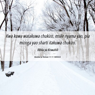 Picture 06 - Mambo ya Walawi 11:11 SWHULB - Kwa kuwa watakuwa chukizo, msile nyama yao, pia - Bible Verse Picture