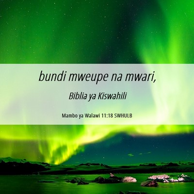 Picture 06 - Mambo ya Walawi 11:18 SWHULB - bundi mweupe na - Bible Verse Picture