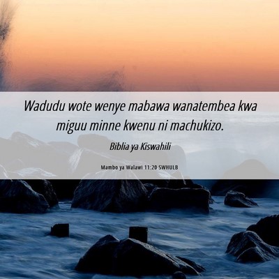 Picture 06 - Mambo ya Walawi 11:20 SWHULB - Wadudu wote wenye mabawa wanatembea kwa miguu - Bible Verse Picture