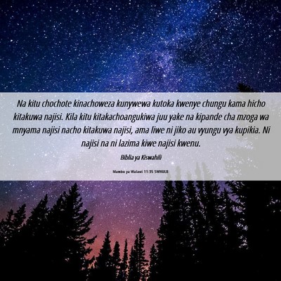 Picture 06 - Mambo ya Walawi 11:35 SWHULB - Na kitu chochote kinachoweza kunywewa kutoka - Bible Verse Picture