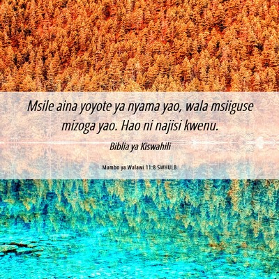 Picture 06 - Mambo ya Walawi 11:8 SWHULB - Msile aina yoyote ya nyama yao, wala msiiguse - Bible Verse Picture