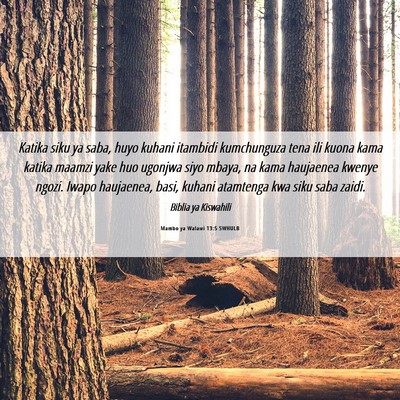 Picture 06 - Mambo ya Walawi 13:5 SWHULB - Katika siku ya saba, huyo kuhani itambidi - Bible Verse Picture