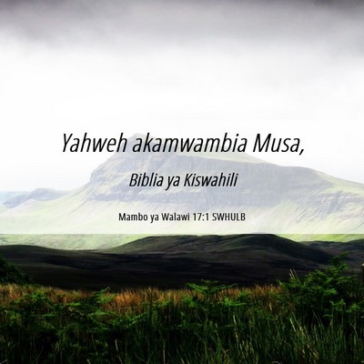 Picture 06 - Mambo ya Walawi 17:1 SWHULB - Yahweh akamwambia - Bible Verse Picture