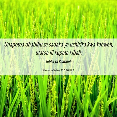 Picture 06 - Mambo ya Walawi 19:5 SWHULB - Unapotoa dhabihu za sadaka ya ushirika kwa - Bible Verse Picture