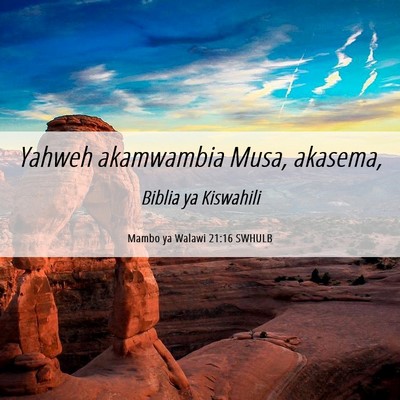 Picture 06 - Mambo ya Walawi 21:16 SWHULB - Yahweh akamwambia Musa, - Bible Verse Picture
