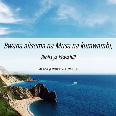 Picture 06 - Mambo ya Walawi 4:1 SWHULB - Bwana alisema na Musa na - Bible Verse Picture