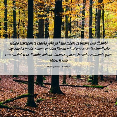 Picture 06 - Mambo ya Walawi 5:6 SWHULB - Ndipo atakapoleta sadaka yake ya hatia mbele za - Bible Verse Picture
