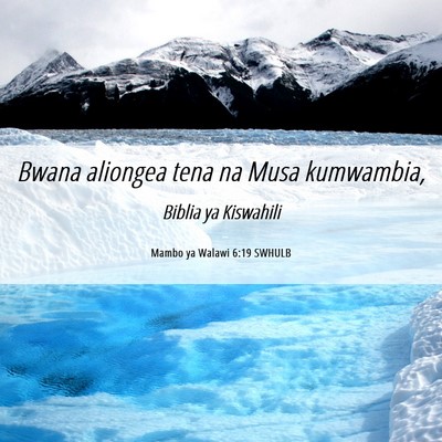 Picture 06 - Mambo ya Walawi 6:19 SWHULB - Bwana aliongea tena na Musa - Bible Verse Picture