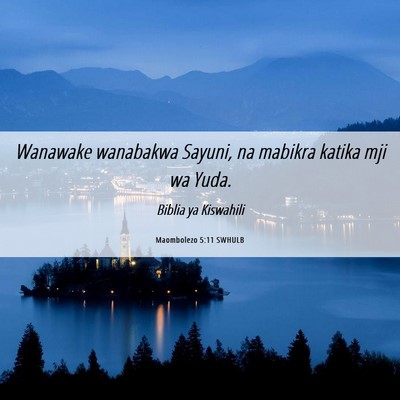 Picture 06 - Maombolezo 5:11 SWHULB - Wanawake wanabakwa Sayuni, na mabikra katika mji - Bible Verse Picture